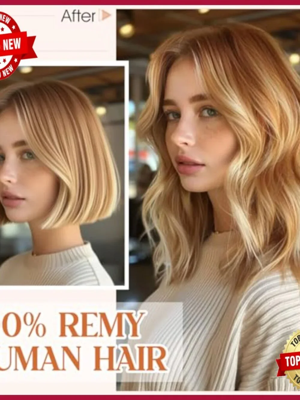 Real Human Hair Halo Extensions 12 Inch Short Wavy Adjustable Wire